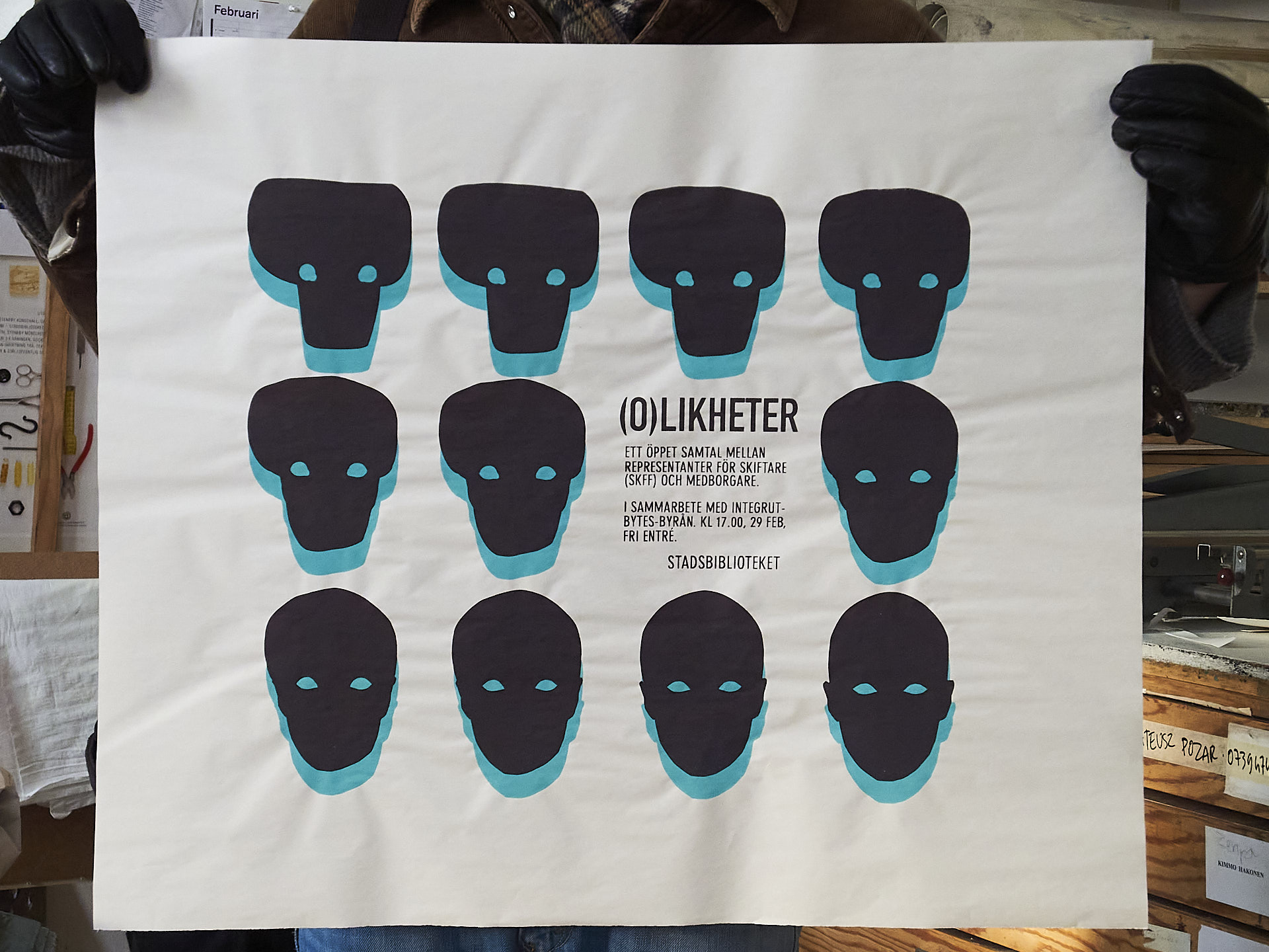 Image 1 of 4 from Screenprint: (O)likheter - Click to view full size